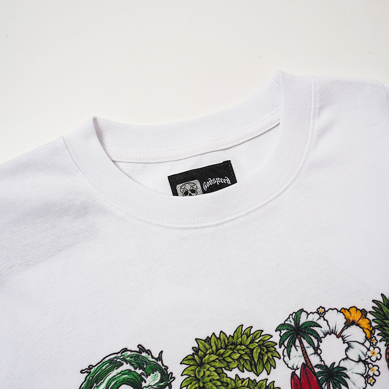 Godspeed White Snake Skull Graphic T‑Shirt