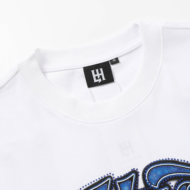Life Hustlers Blue Cupid Graphic White Tee