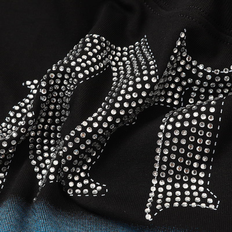 MIXED EMOTION Angel Rider Graphic Black T‑Shirt