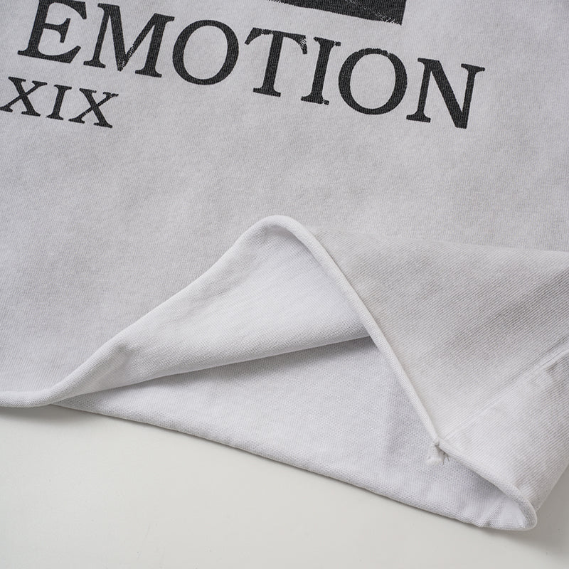 MIXED EMOTION Angel Portrait Washed Grey T‑Shirt