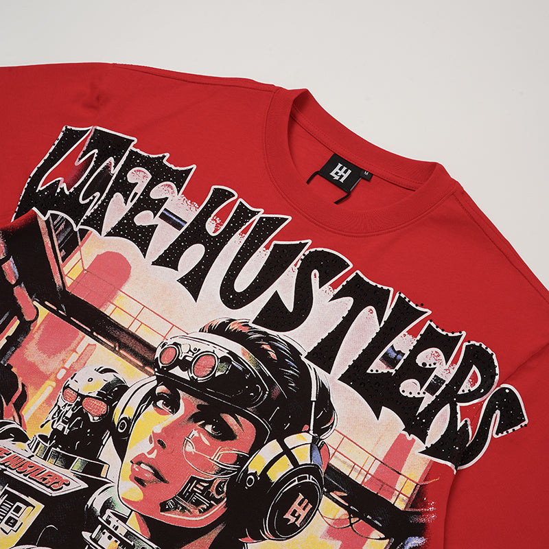 Life Hustlers Portrait Graphic 3‑Color T‑Shirt
