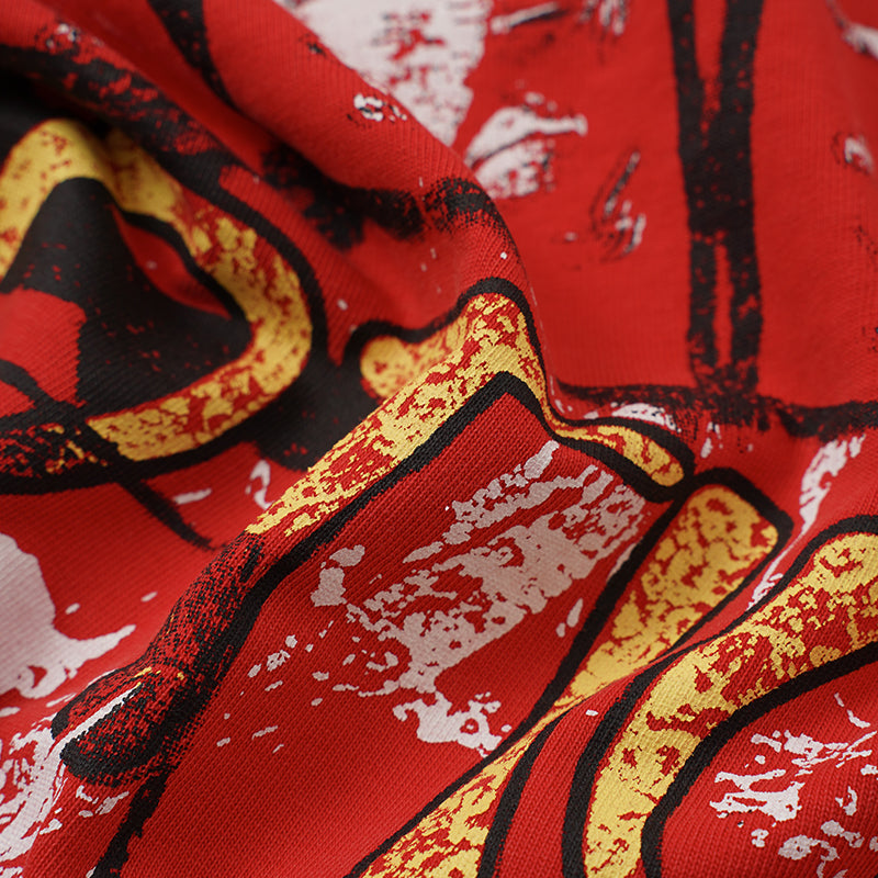 MIXED EMOTION Red Cross Graphic T‑Shirt