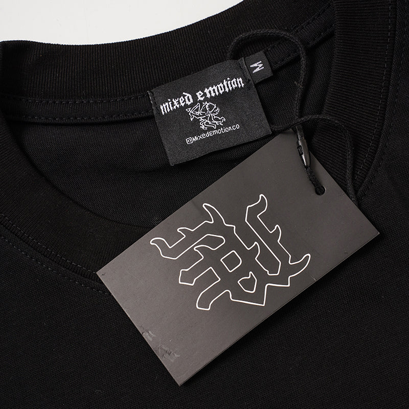 MIXED EMOTION Eagle Graphic Black T‑Shirt