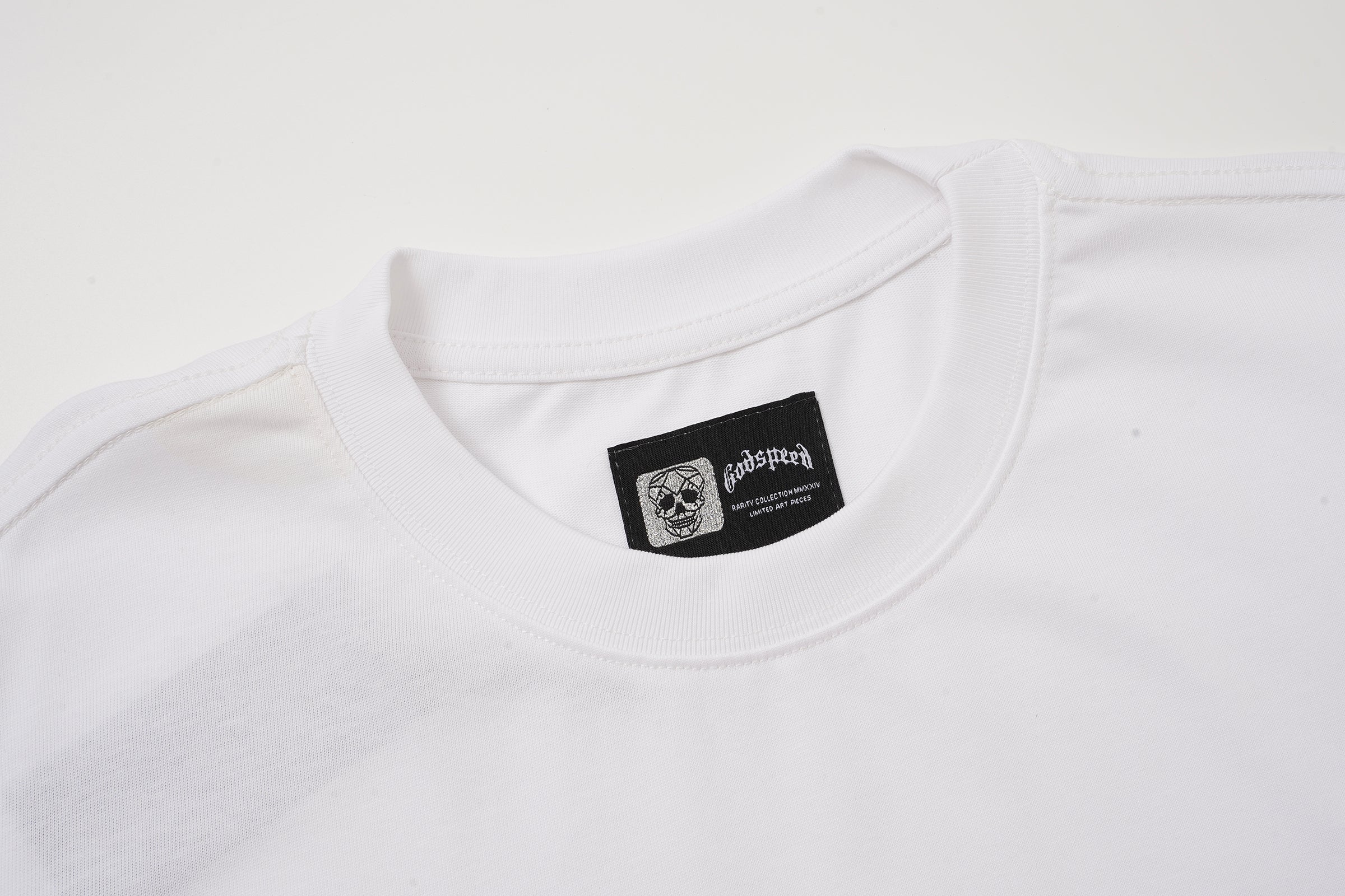 Godspeed Flame Graphic White T‑Shirt