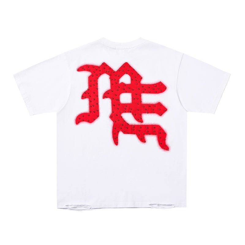 MIXED EMOTION Letter Logo Multi‑Color T‑Shirt