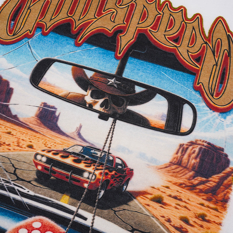 Godspeed Retro Car Scenery Graphic T‑Shirt