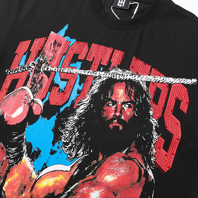 Life Hustlers Wrestler Graphic Black Tee