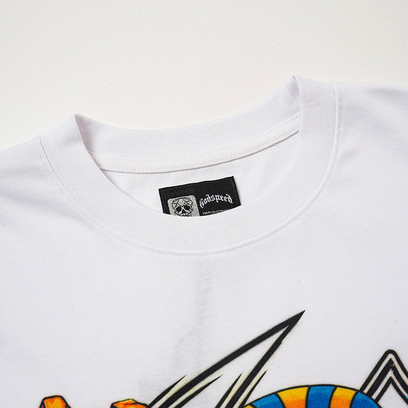 Godspeed Egyptian Skull Graphic T‑Shirt