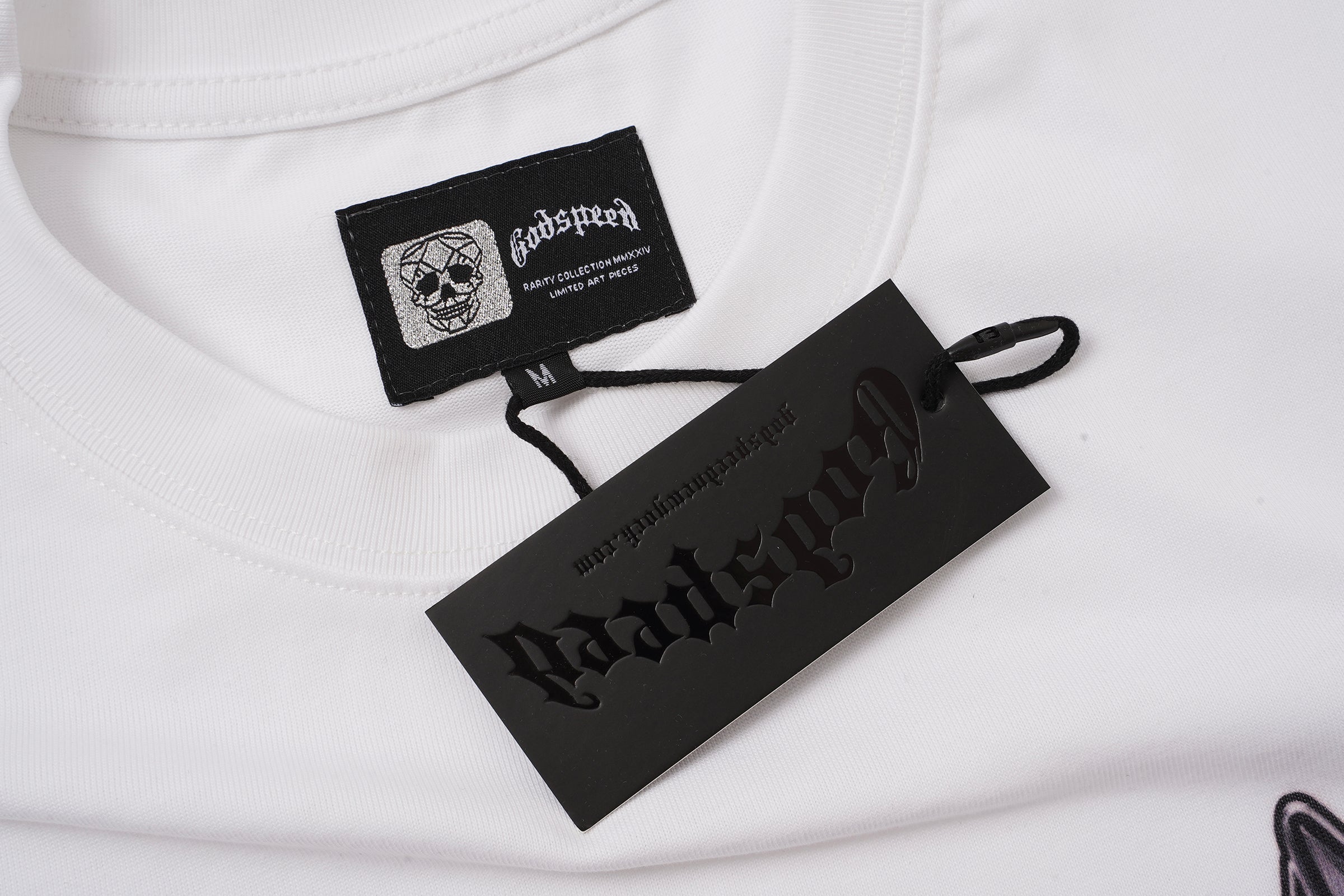 Godspeed Flame Graphic White T‑Shirt