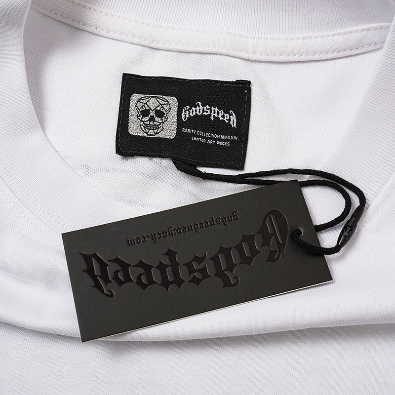 Godspeed White Snake Skull Graphic T‑Shirt