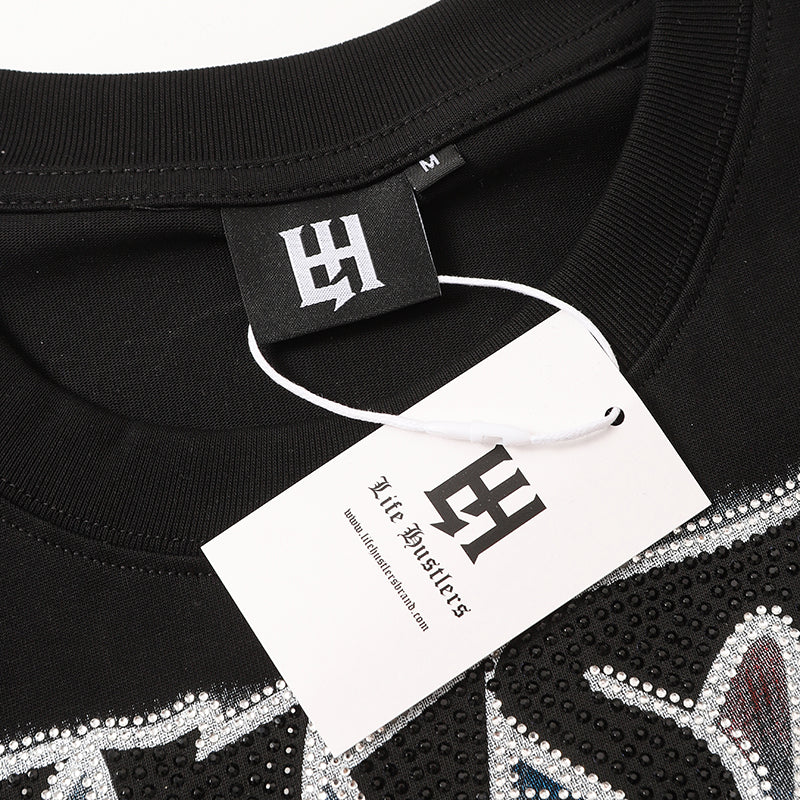 Life Hustlers Black Panther Graphic Black T‑Shirt
