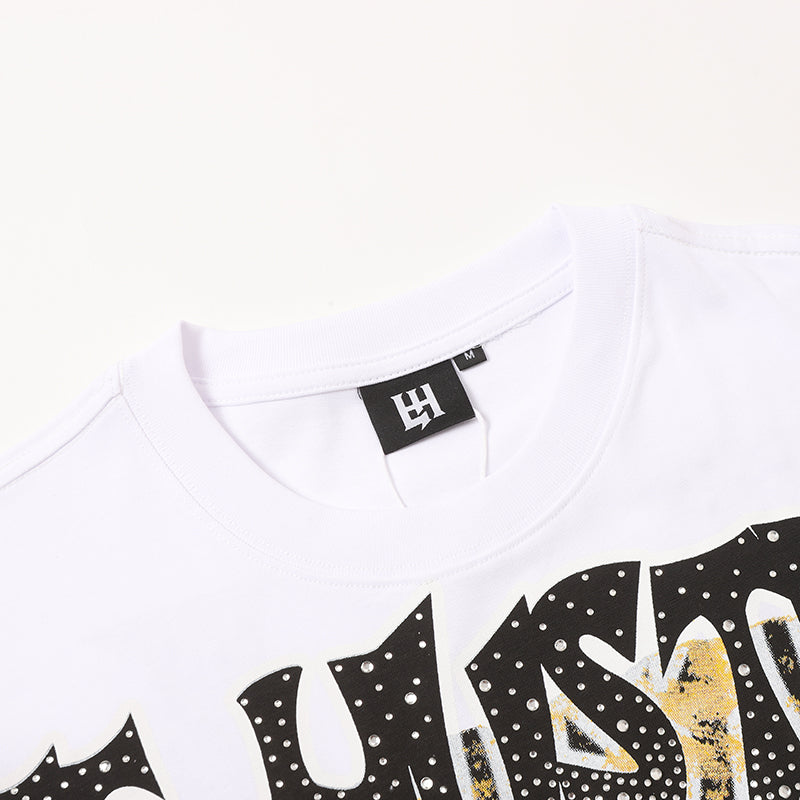 Life Hustlers Angel Portrait Graphic White T‑Shirt