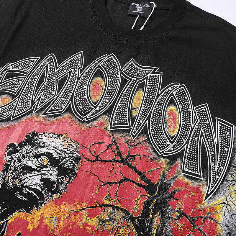 MIXED EMOTION Sunset Graphic 3‑Color T‑Shirt