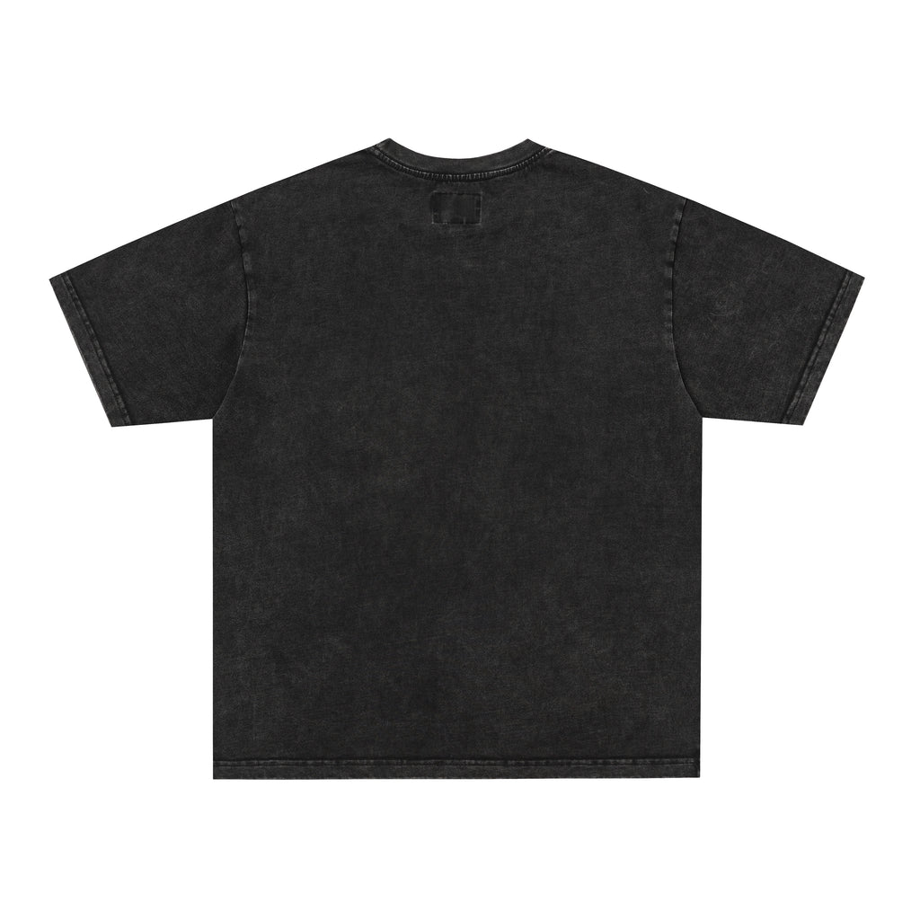 Godspeed Floral Skull Vintage Black T‑Shirt