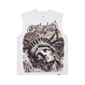 Godspeed Statue‑of‑Liberty White Sleeveless Tank Top