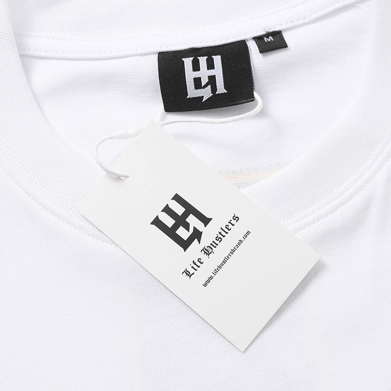 Life Hustlers Skeleton Graphic White Tee