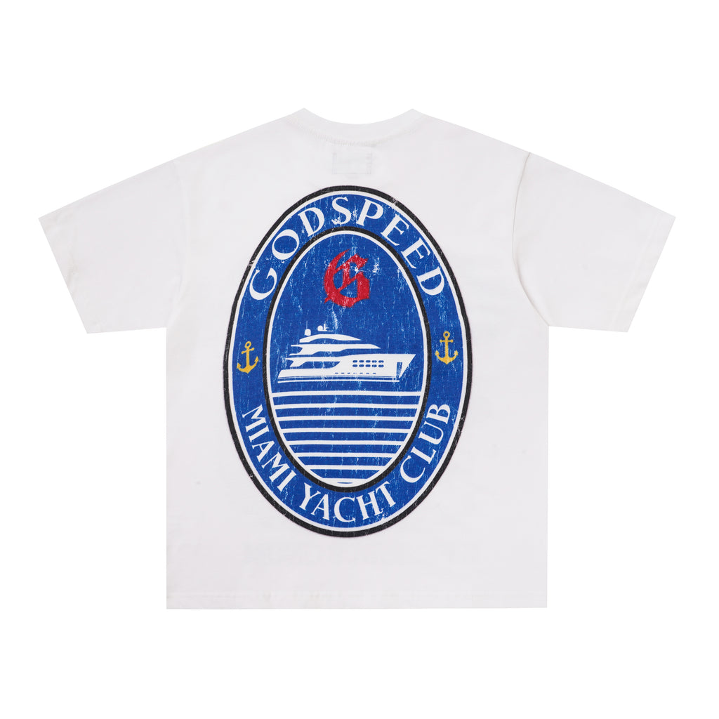 Godspeed Blue Graphic White T‑Shirt