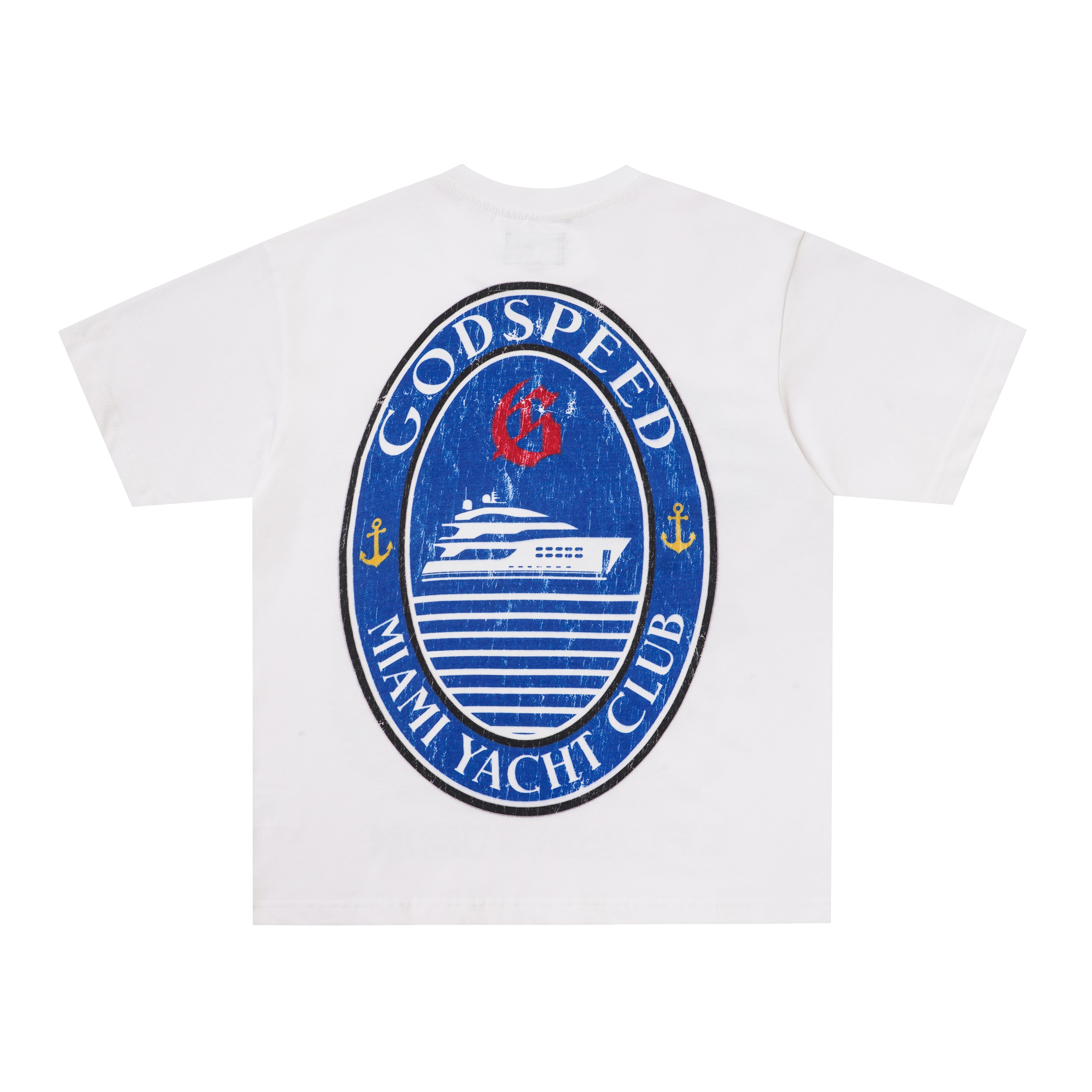 Godspeed Blue Graphic White T‑Shirt