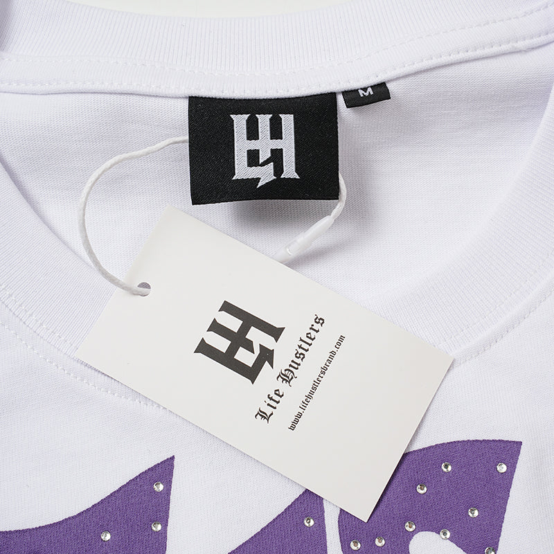 Life Hustlers Astronaut Space‑Print White T‑Shirt