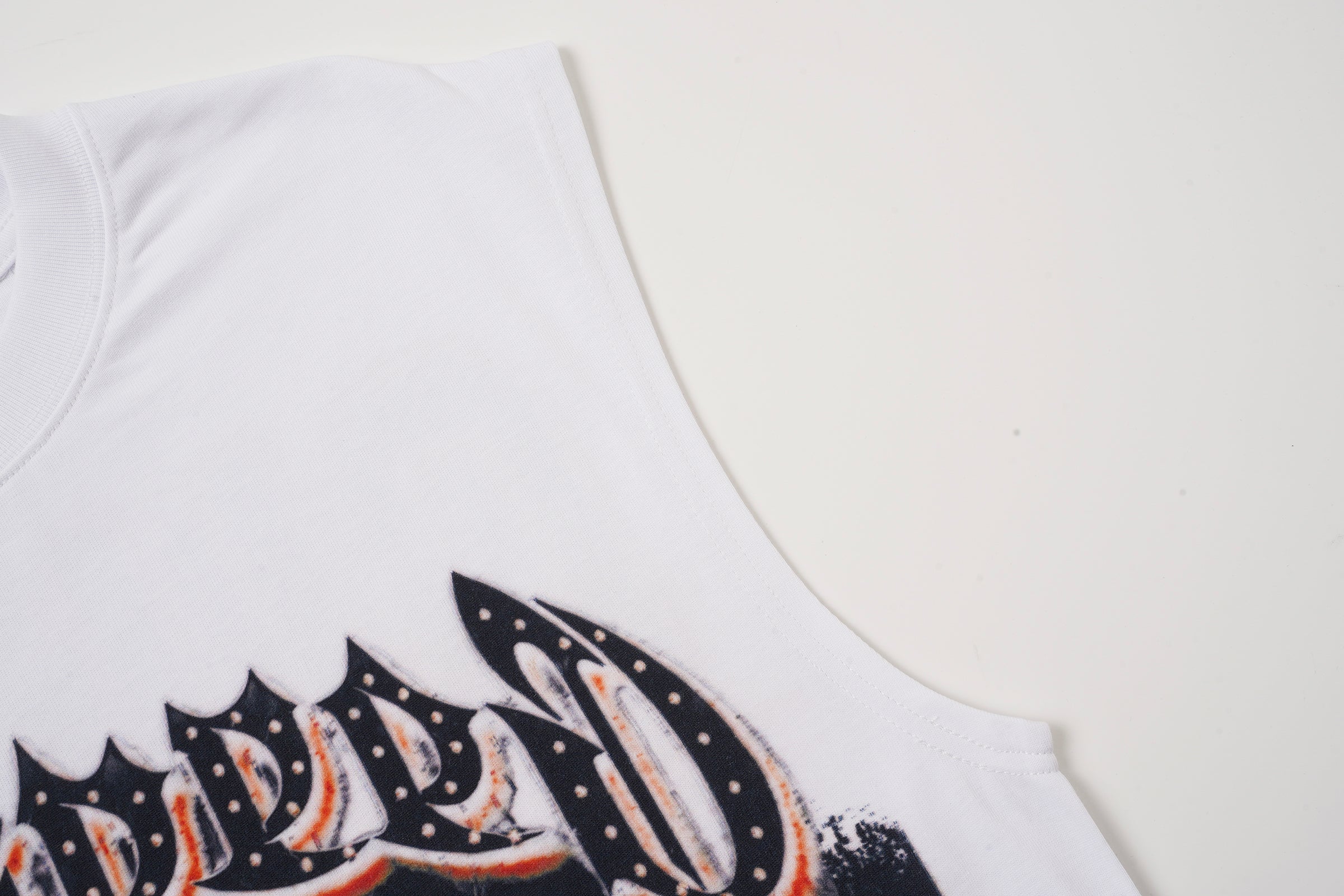 Godspeed Skull Graphic White Tank Top