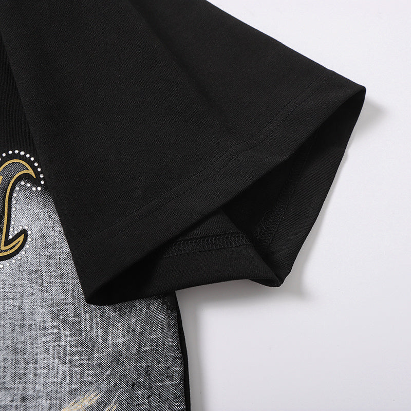 Life Hustlers Praying Angel Graphic Black Tee