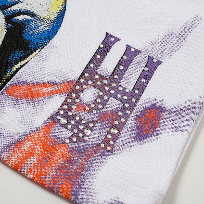 Life Hustlers Astronaut Space‑Print White T‑Shirt