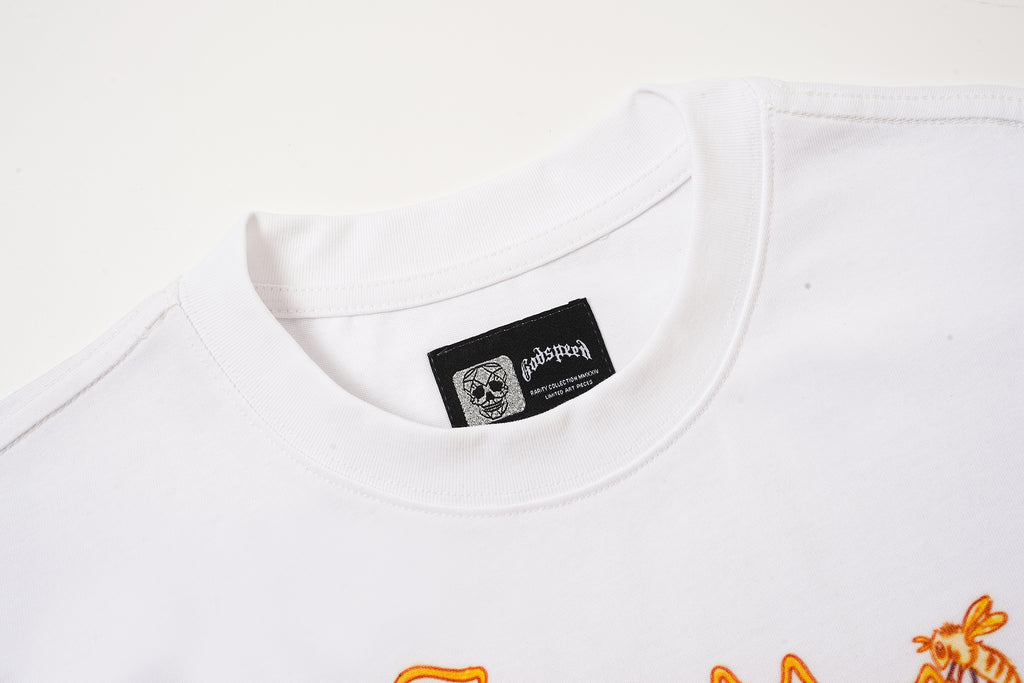 Godspeed Tiger Graphic White T‑Shirt