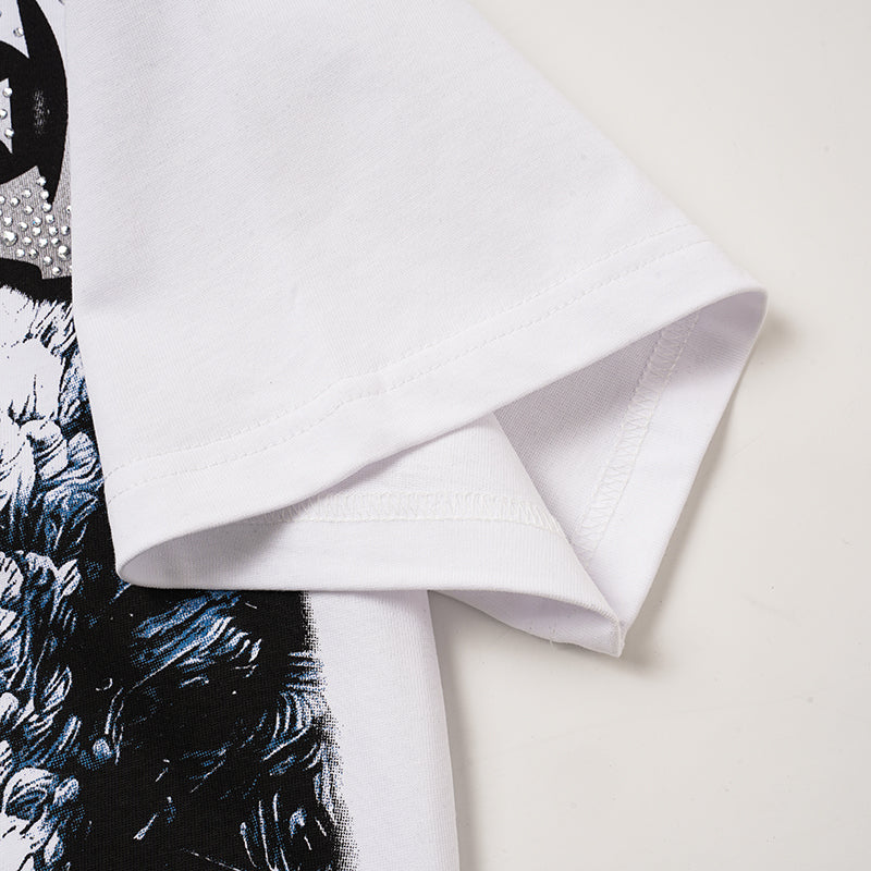 Life Hustlers Blind‑Folded Angel Graphic White T‑Shirt