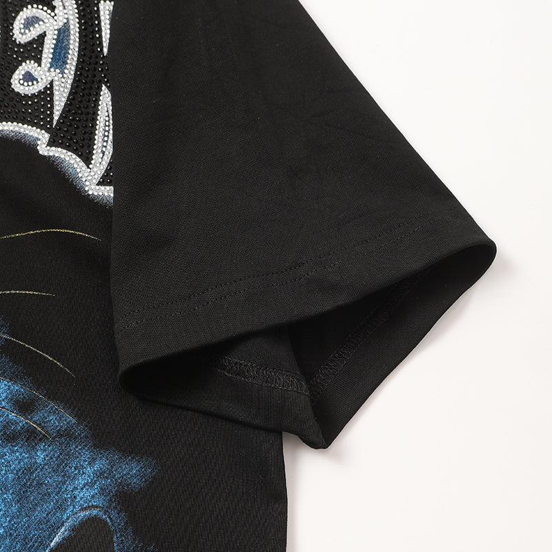 Life Hustlers Black Panther Graphic Black T‑Shirt