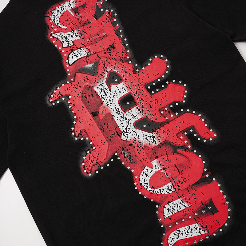 MIXED EMOTION Eagle Graphic Black T‑Shirt