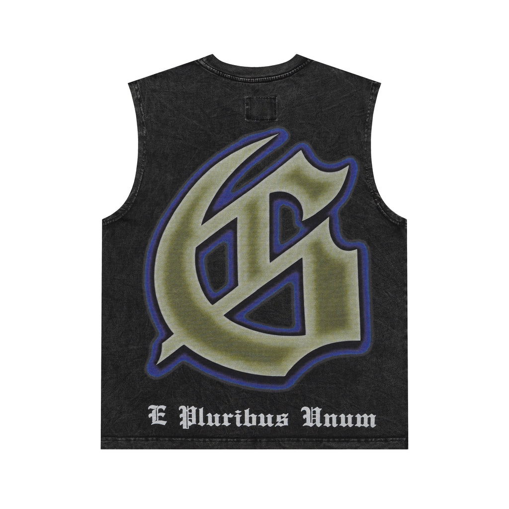 Godspeed Eagle Graphic Black Washed Tank Top
