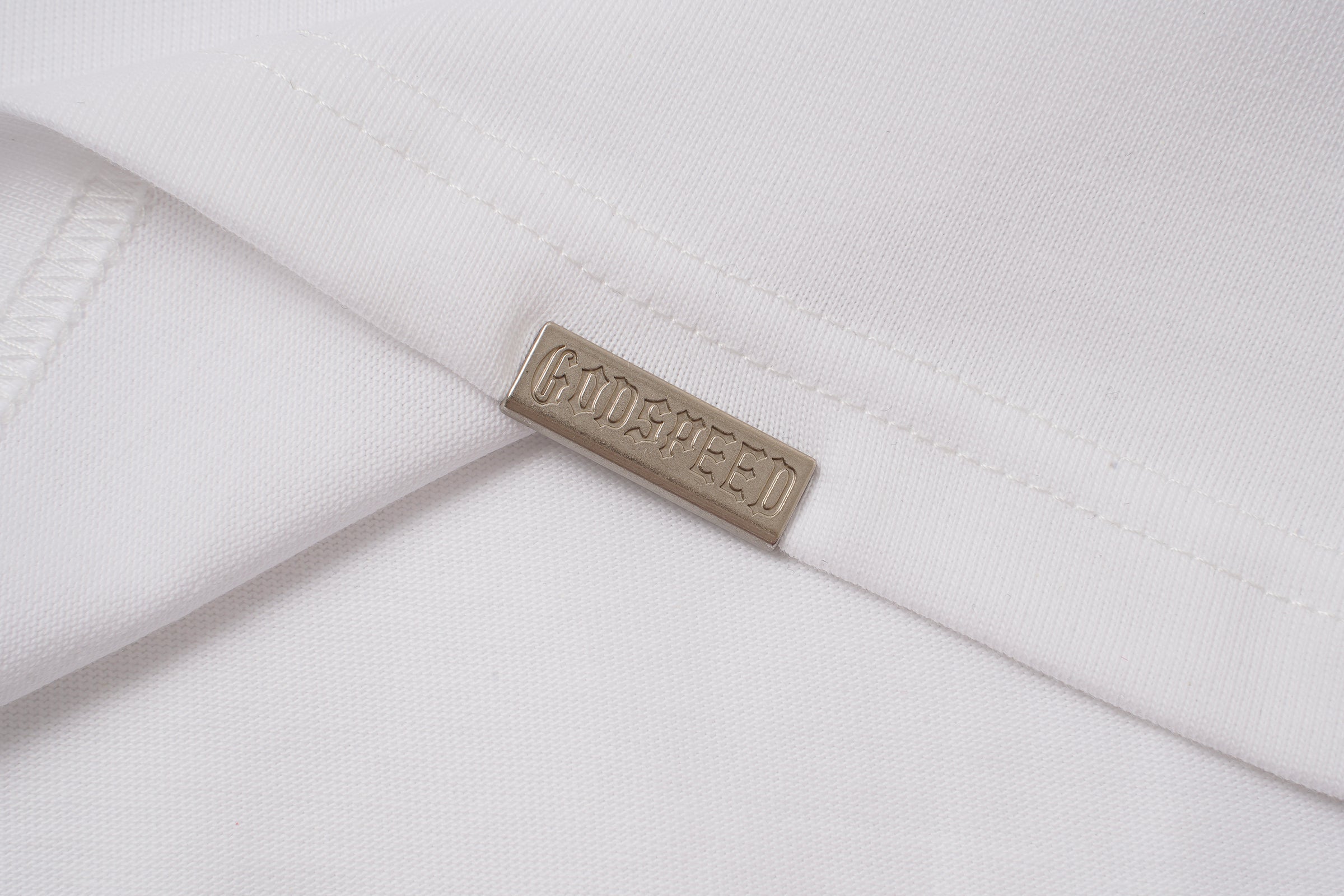 Godspeed Flame Graphic White T‑Shirt