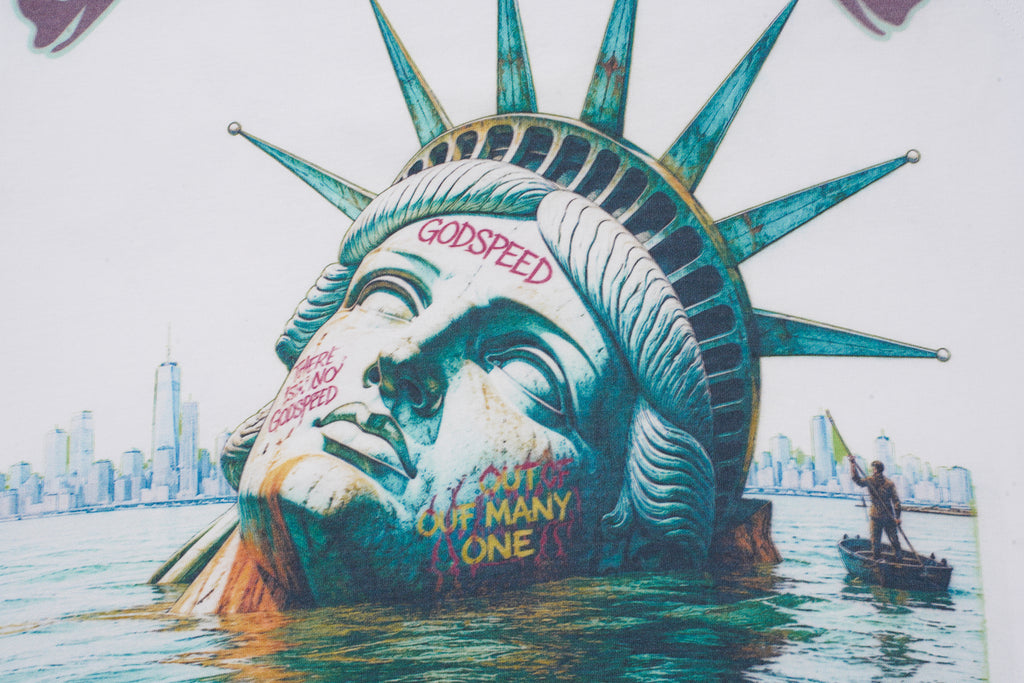 Godspeed Statue‑of‑Liberty Print White Tank Top