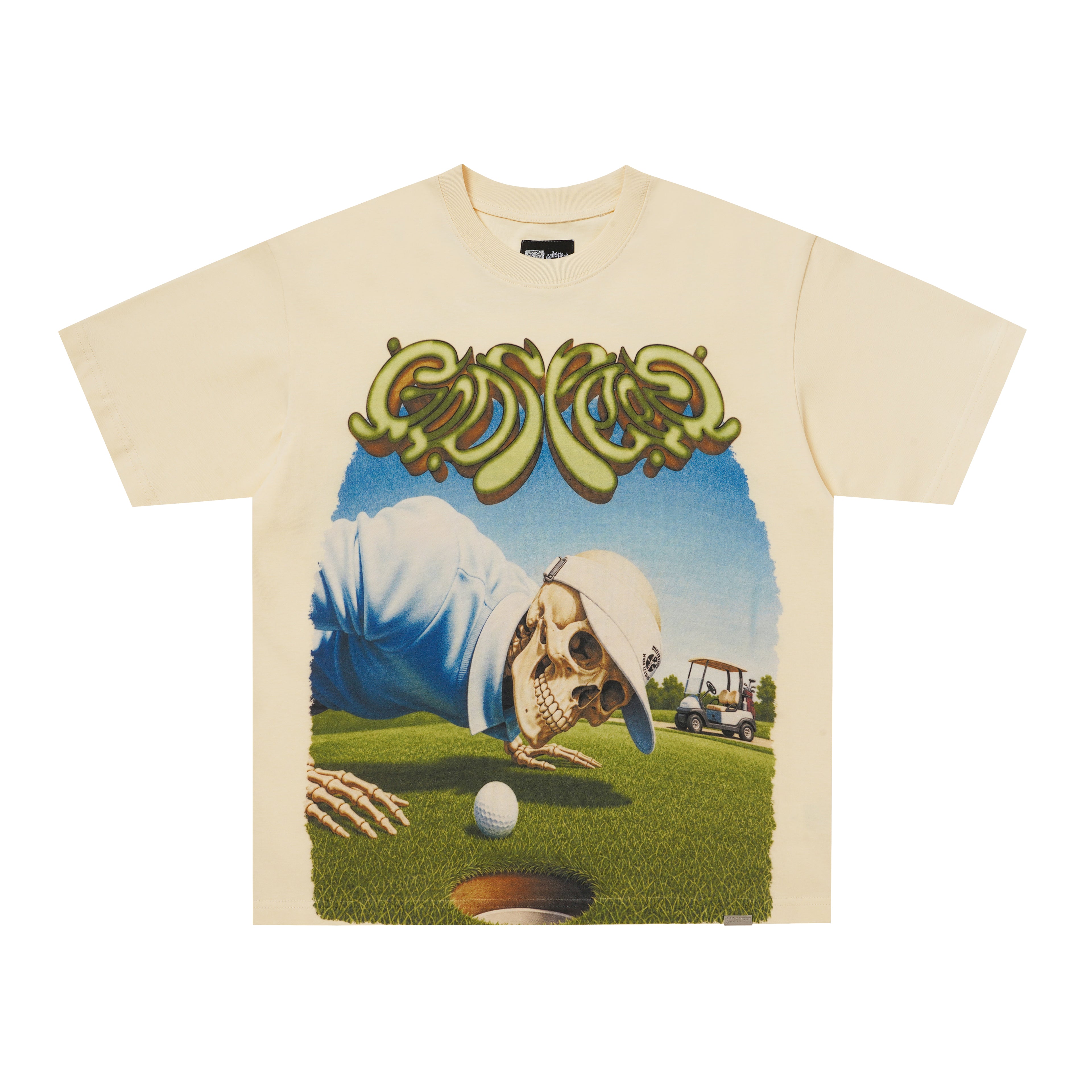 Godspeed Golf Skull Cream Graphic T‑Shirt