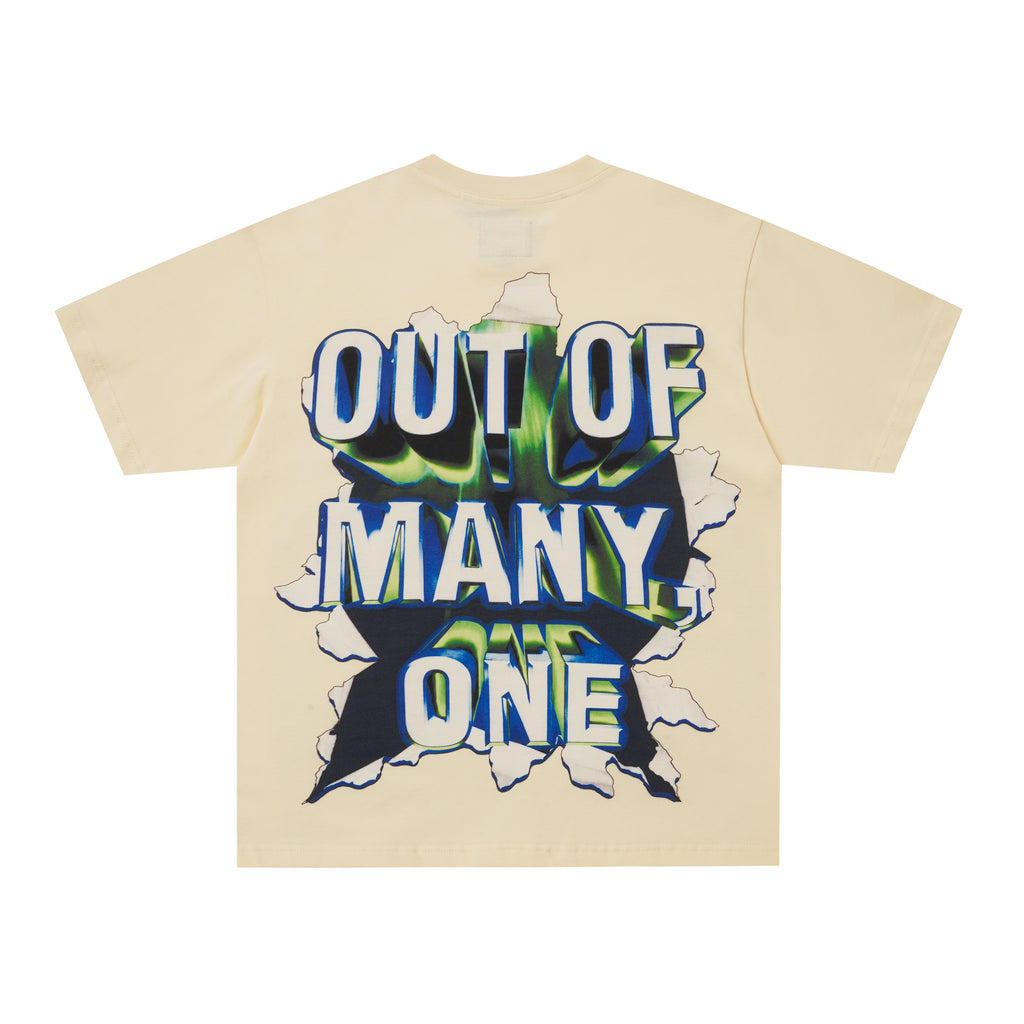 Godspeed Out Of Many One Cream Graphic T‑Shirt