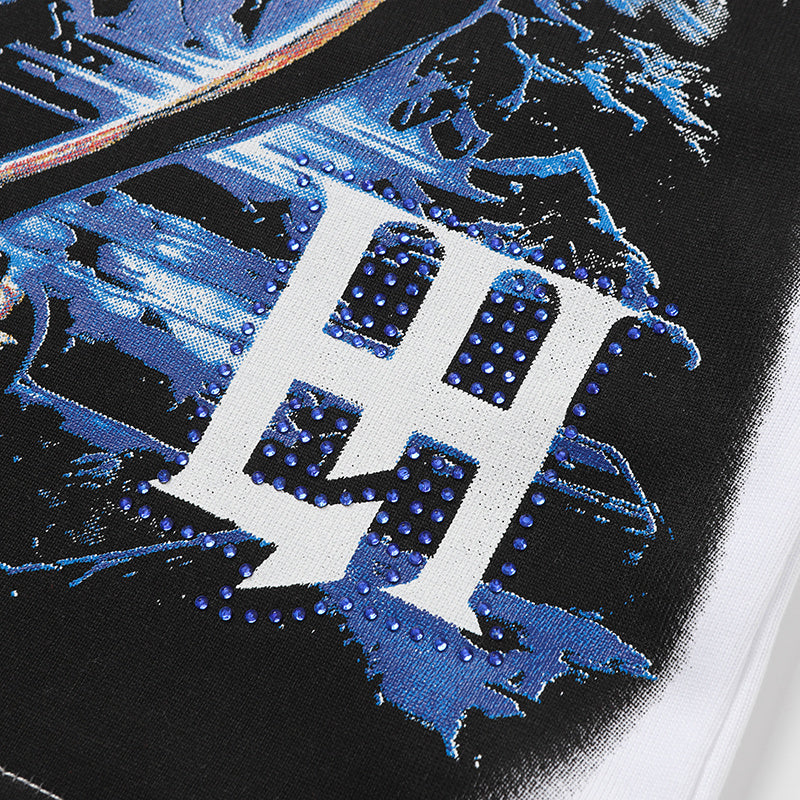 Life Hustlers Blue Cupid Graphic White Tee