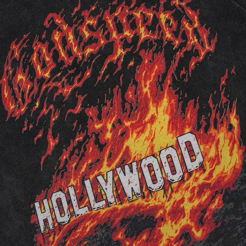 Godspeed Hollywood Flame Print T‑Shirt