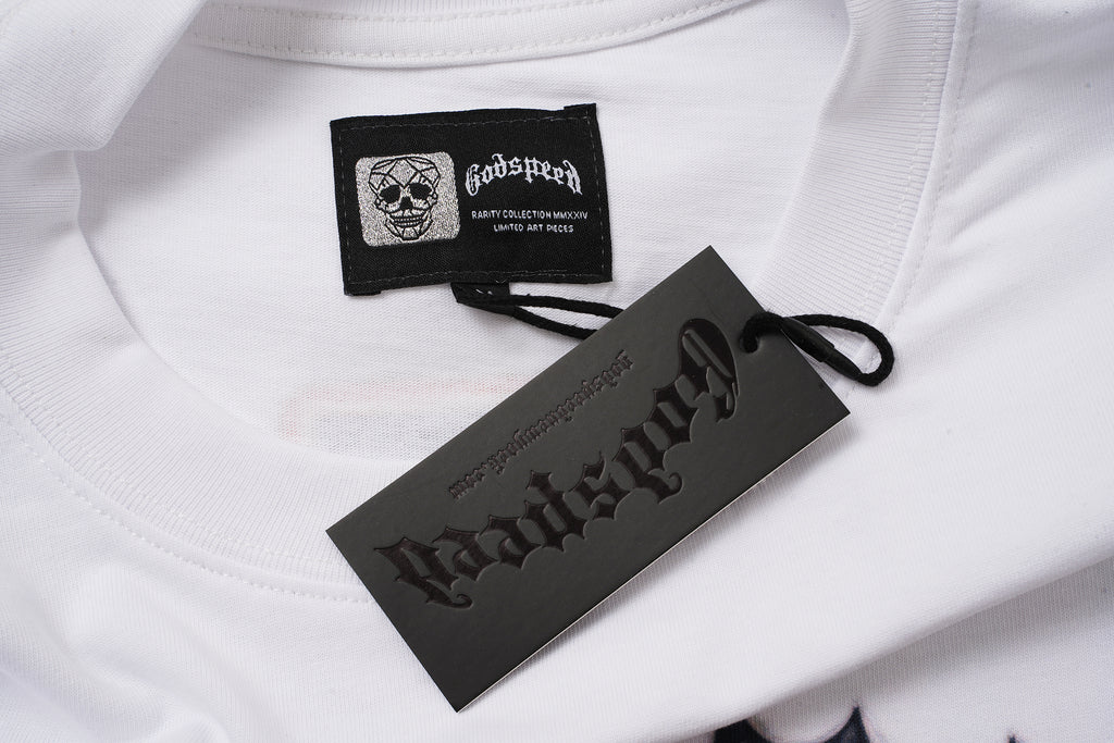 Godspeed Skull Graphic White Tank Top