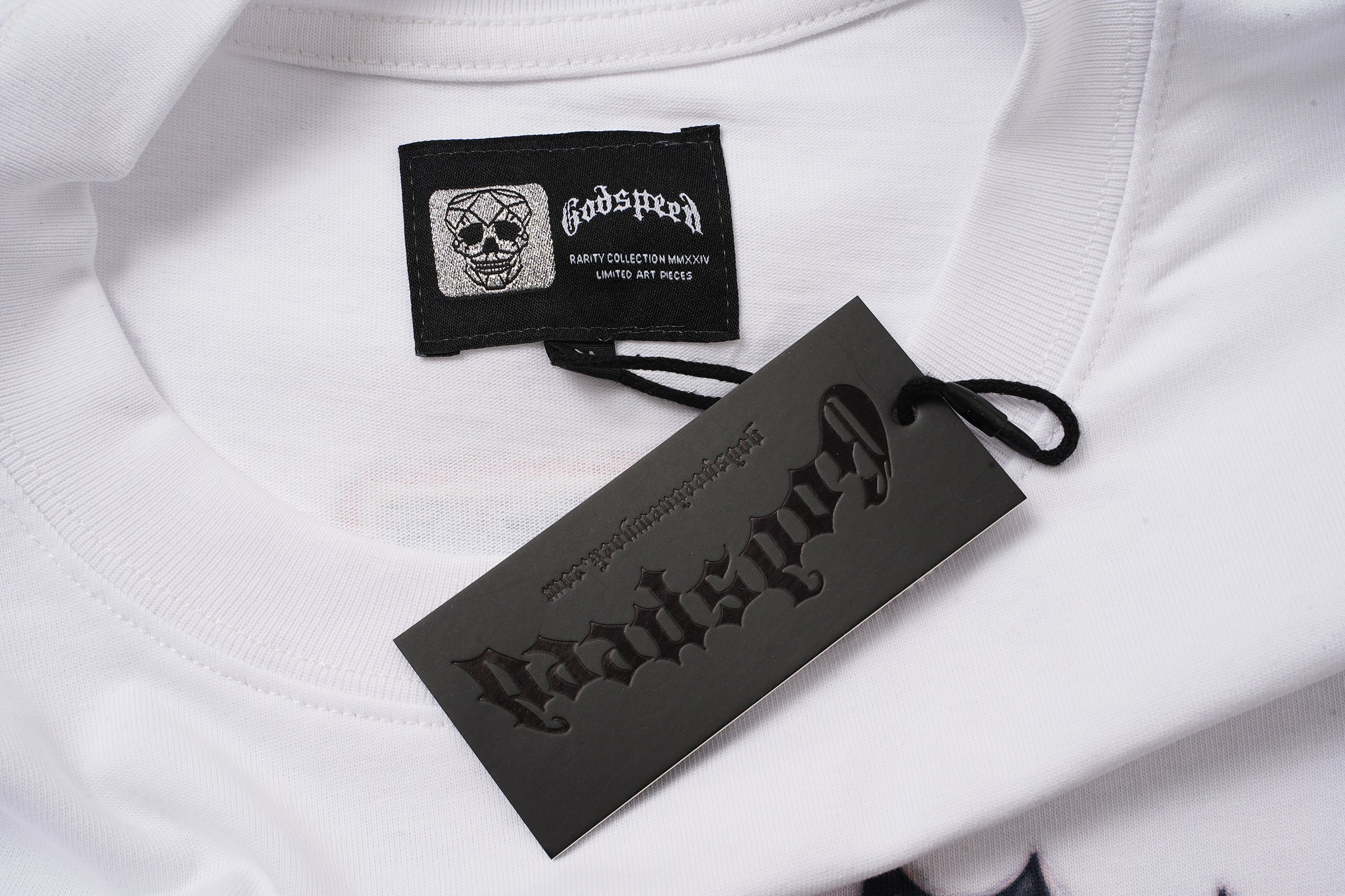 Godspeed Skull Graphic White Tank Top