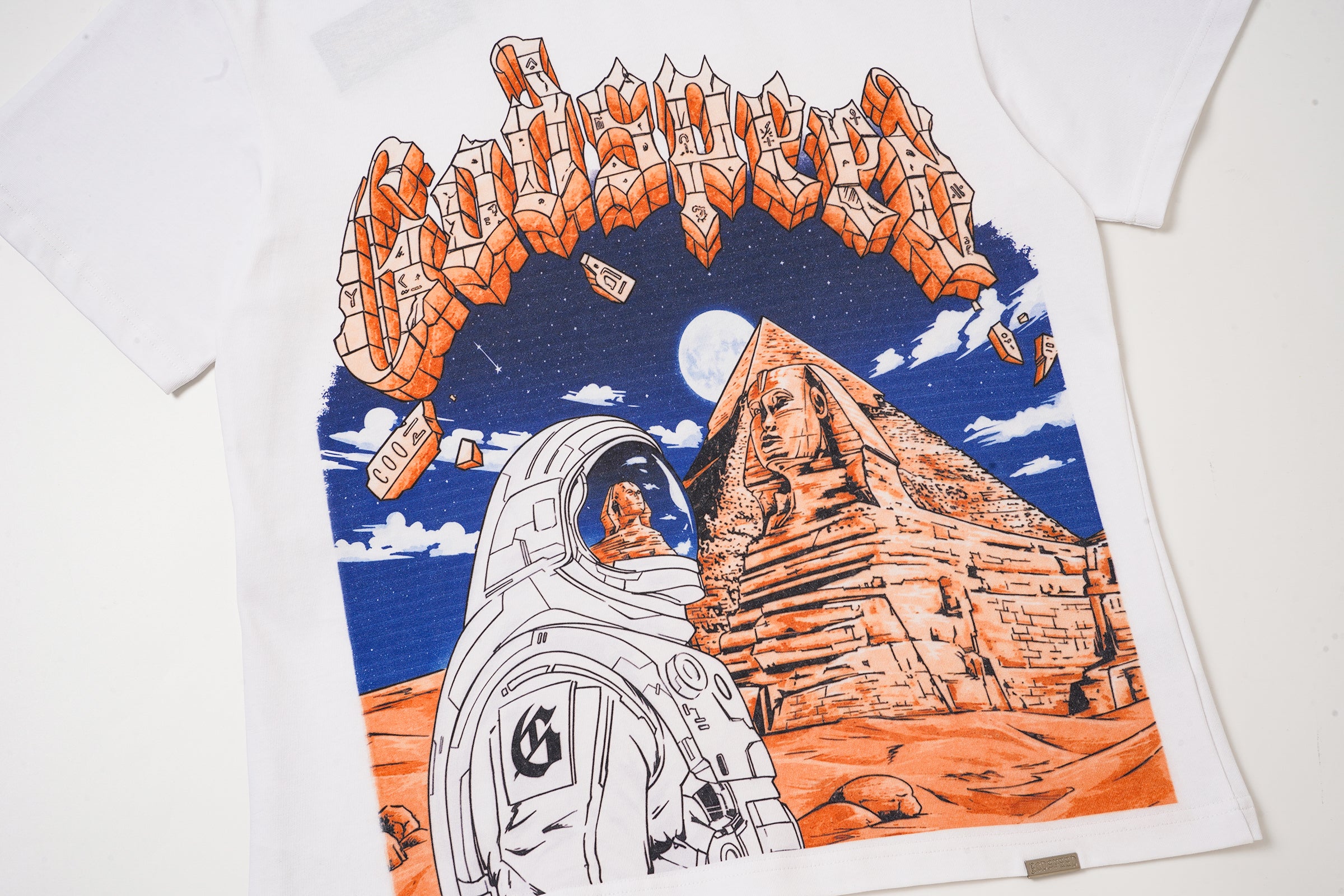 Godspeed Mountain Graphic White T‑Shirt
