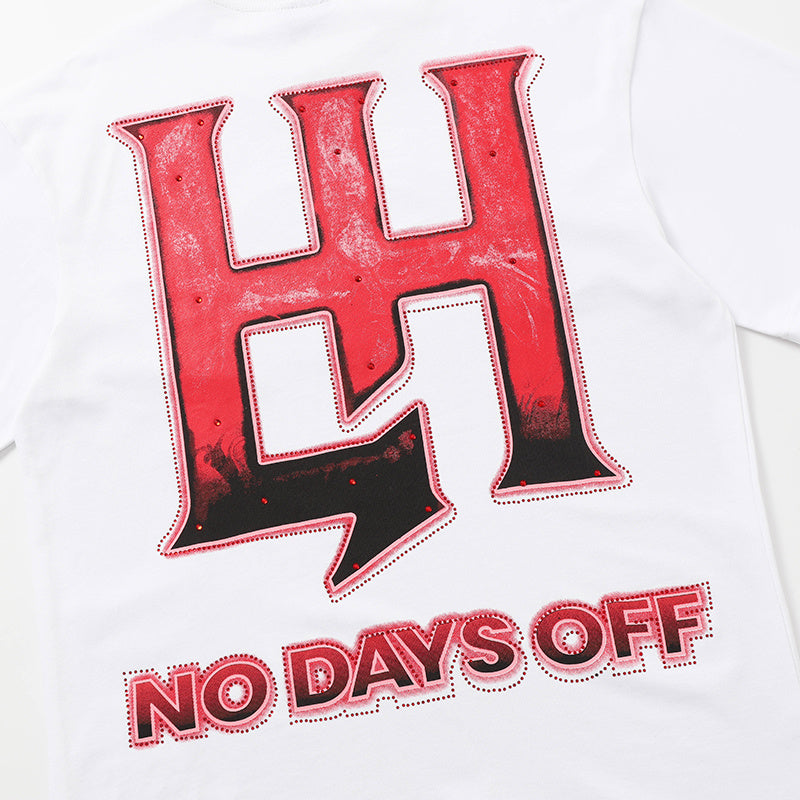 Life Hustlers Red Angel Graphic White T‑Shirt