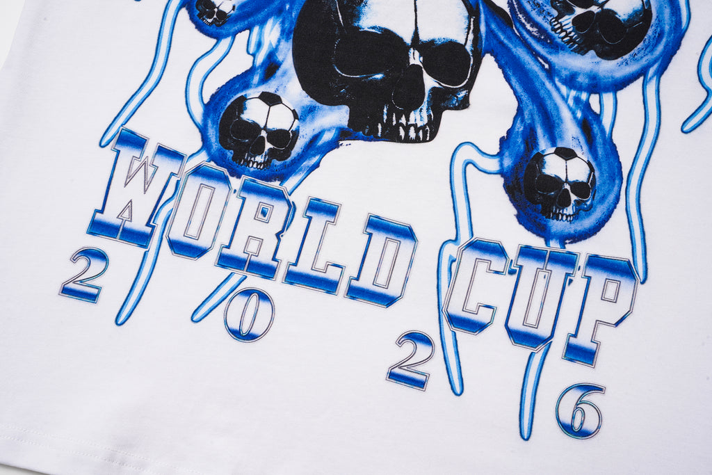 Godspeed Blue‑Skull Graphic T‑Shirt