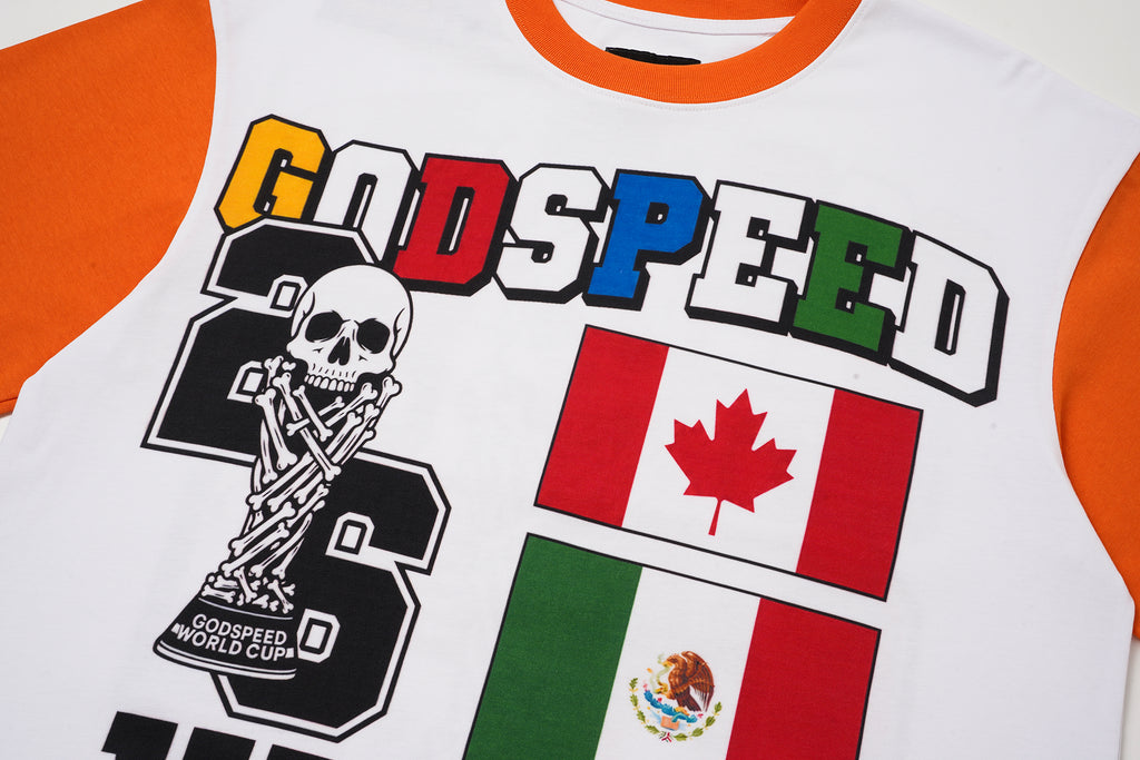 Godspeed World‑Cup Flag Print Raglan T‑Shirt