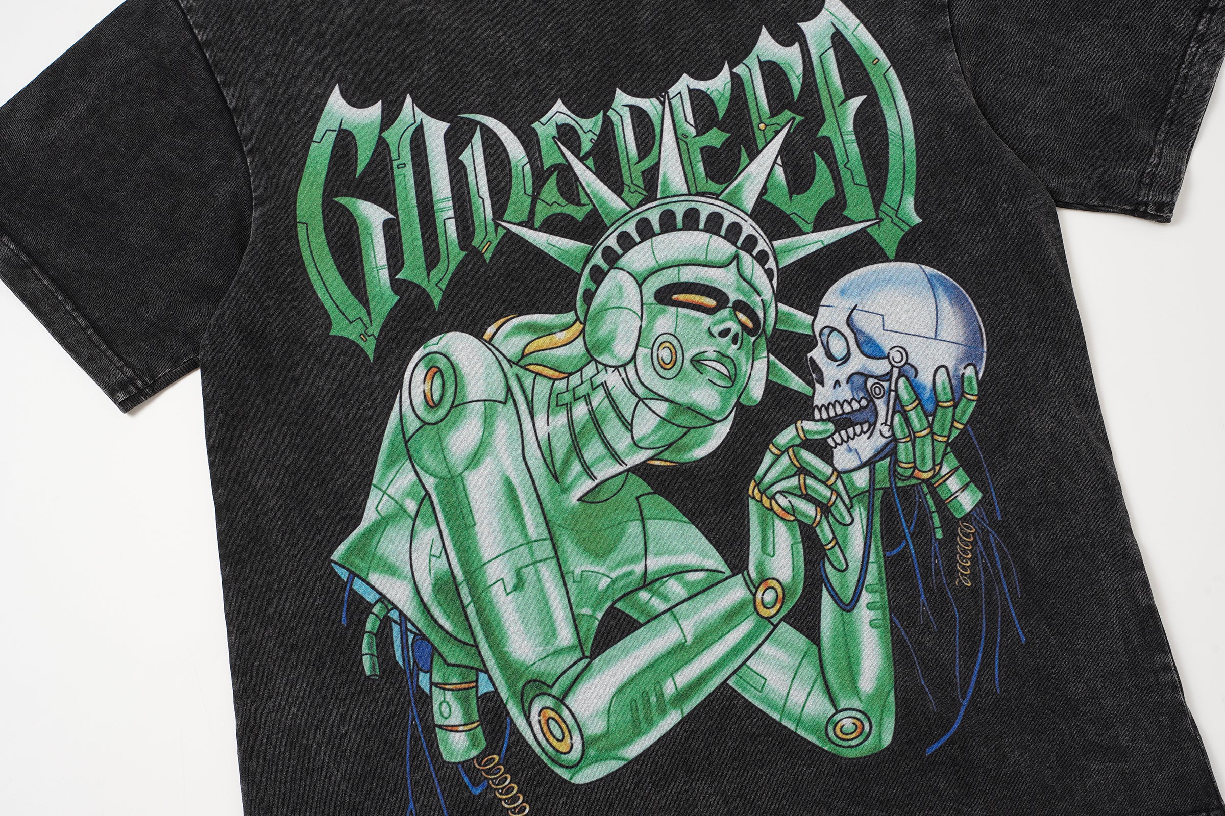 Godspeed Statue Graphic Black T‑Shirt