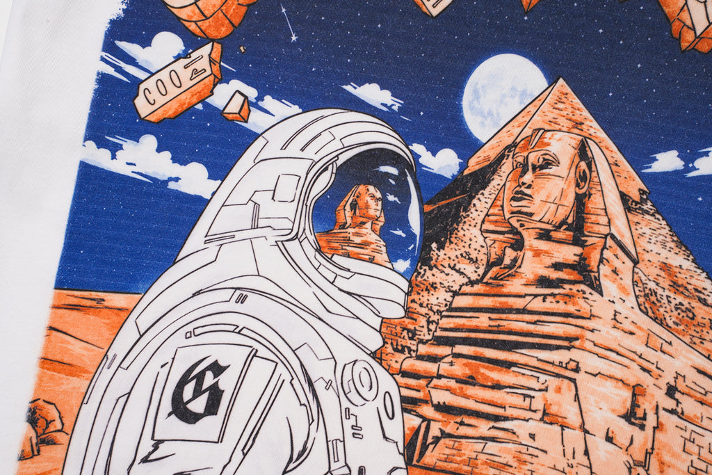 Godspeed Mountain Graphic White T‑Shirt