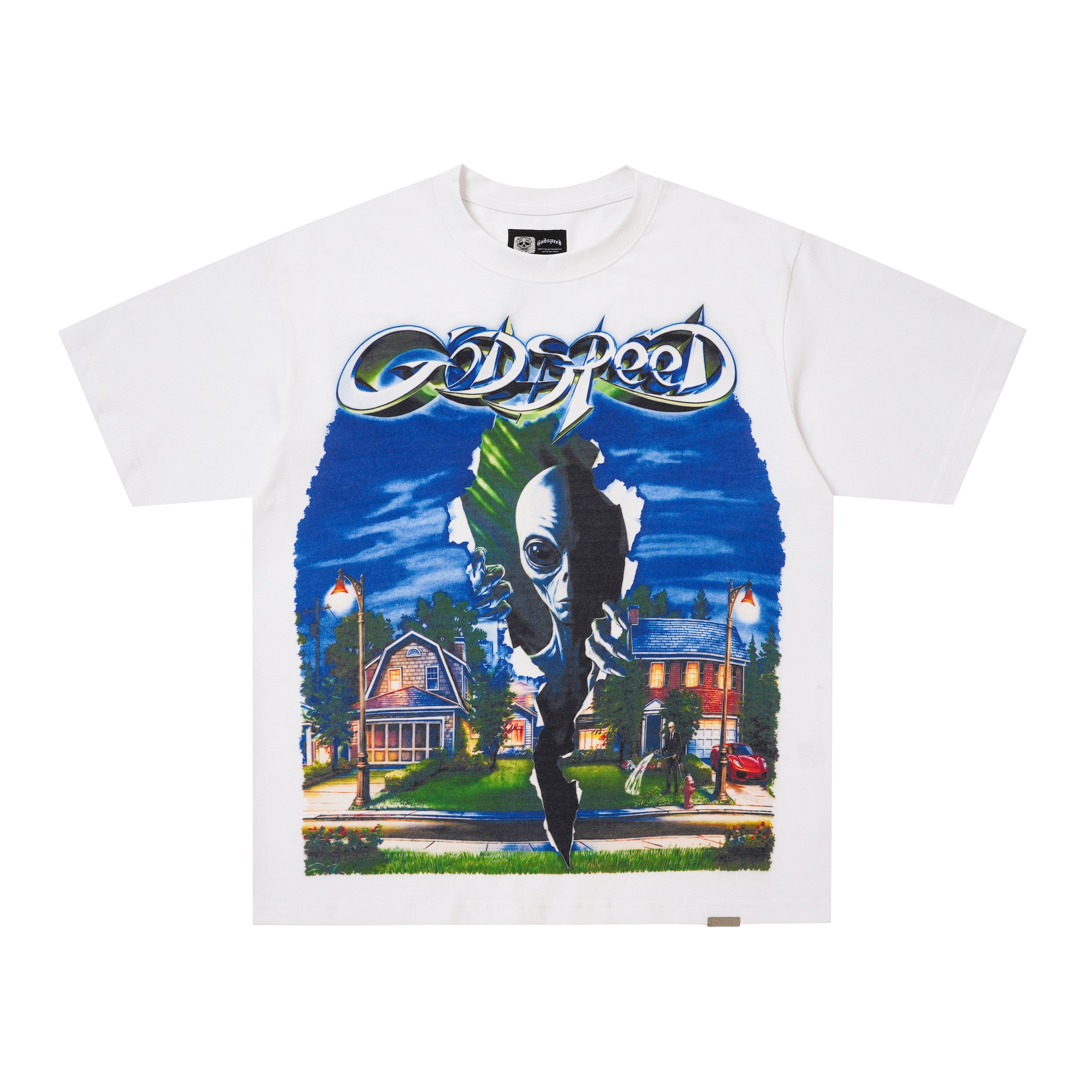 Godspeed Out Of Many One White Graphic T‑Shirt