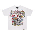 Godspeed Floral Skull White T‑Shirt
