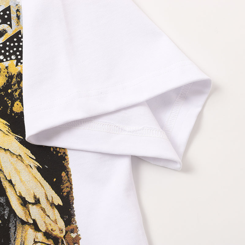 Life Hustlers Angel Portrait Graphic White T‑Shirt