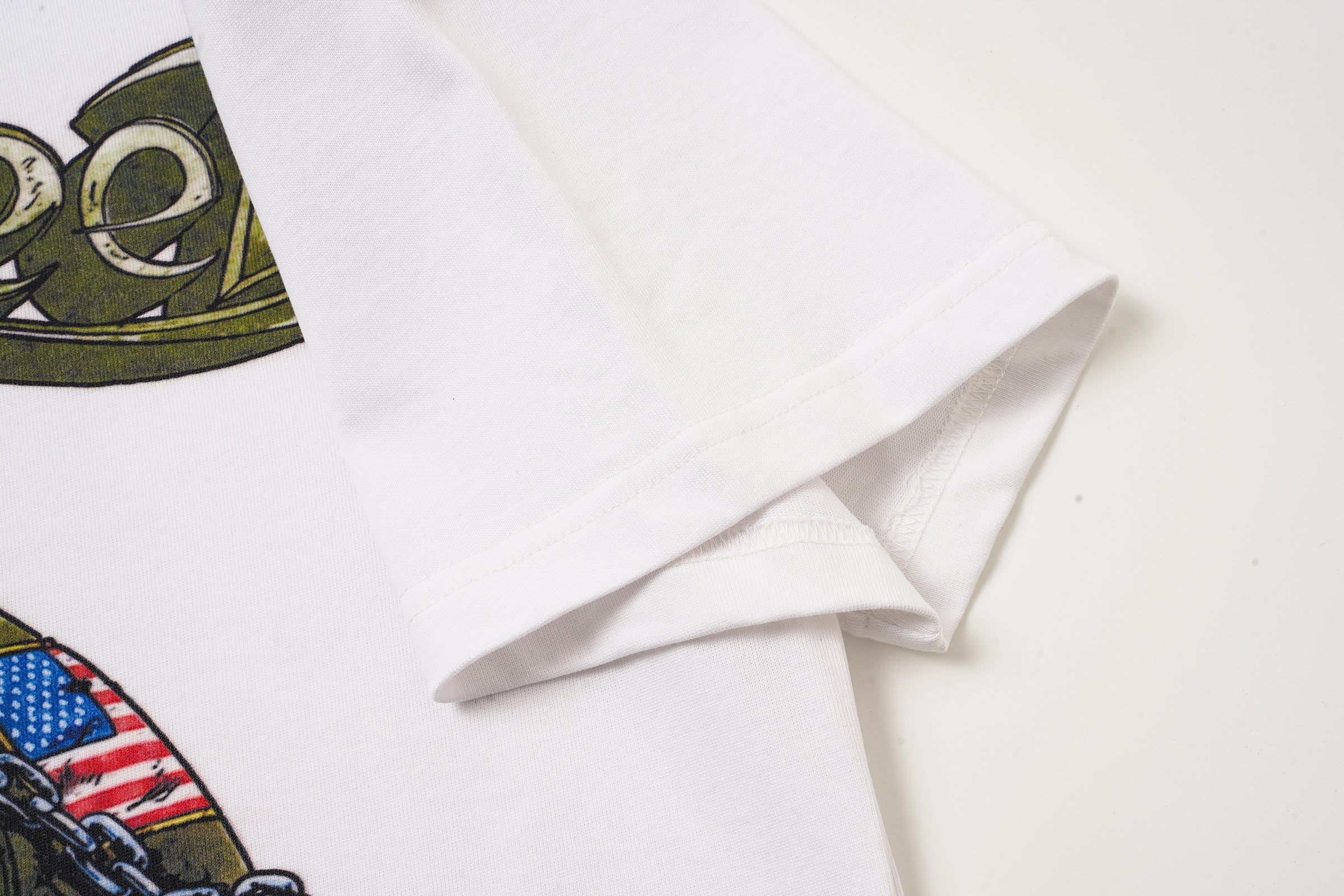 Godspeed Skull Helmet Graphic White T‑Shirt