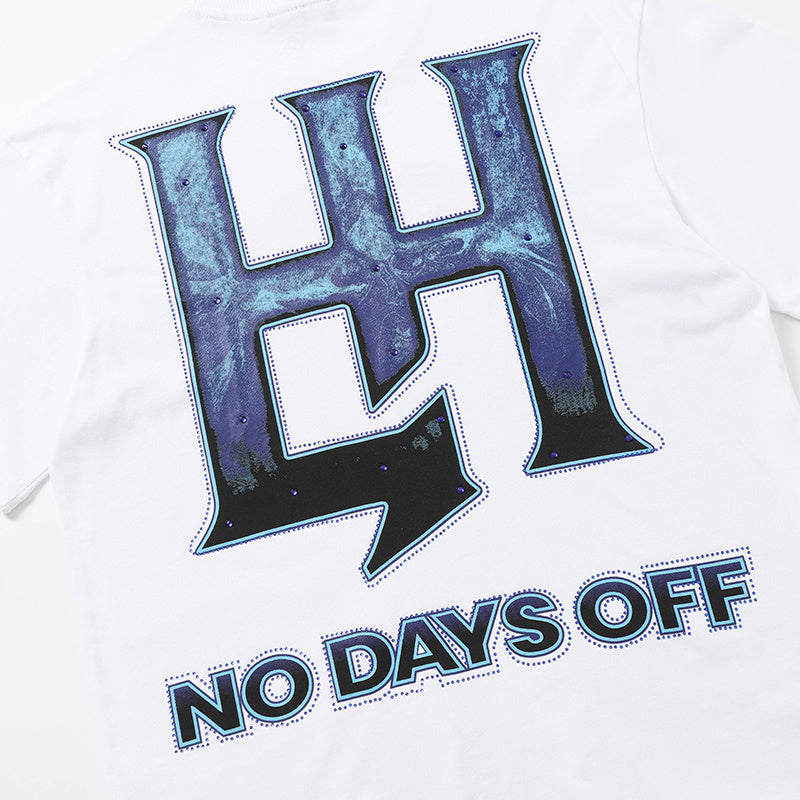 Life Hustlers Blue Cupid Graphic White Tee